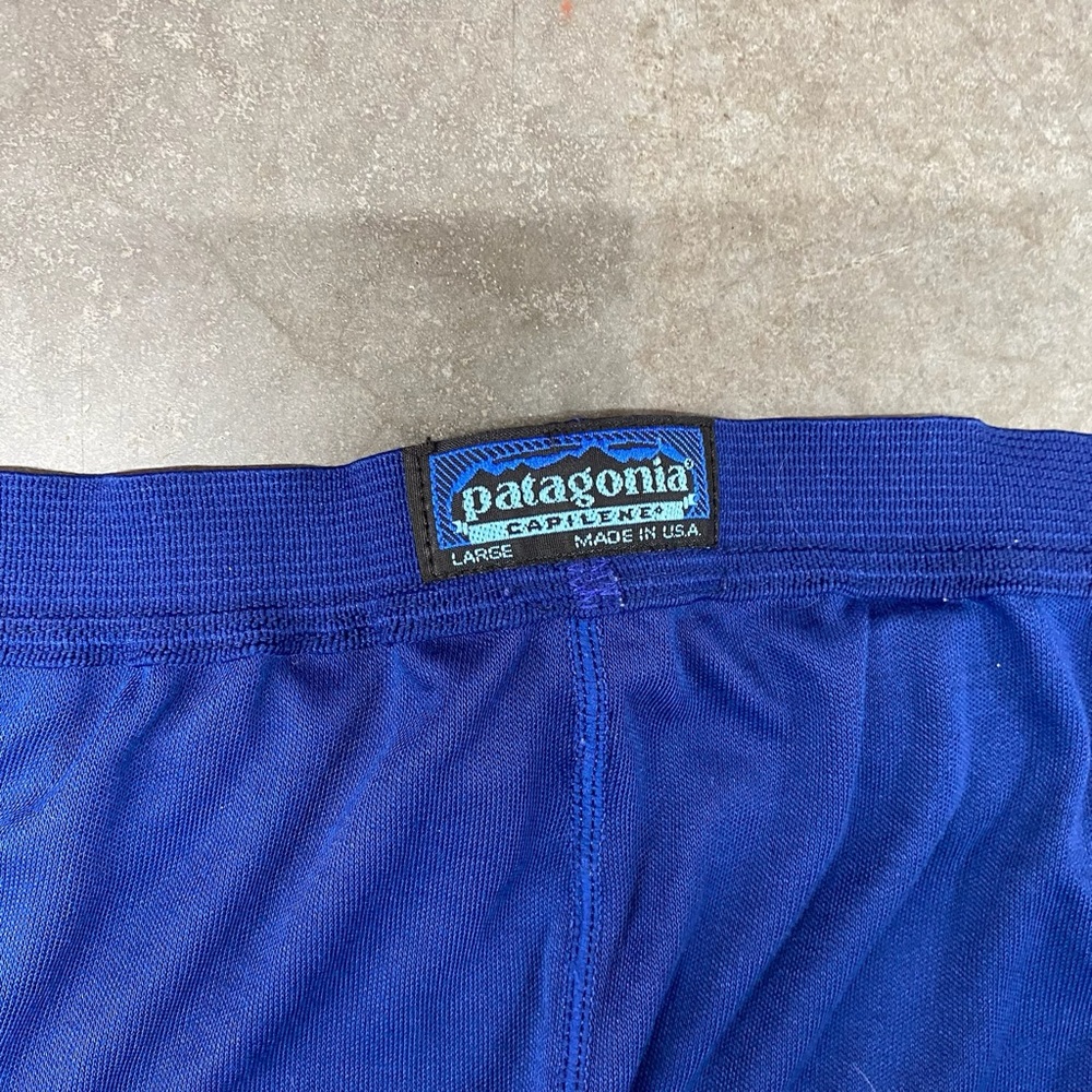 Patagonia‎ Capilene Base Layer Pants Mens Large Blue Thermal Long Underwear USA